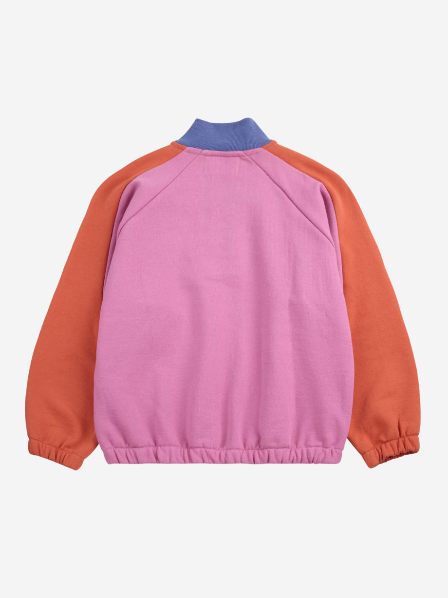 BOBO CHOSES | Smiling color block 1/4 zipped sweatshirt