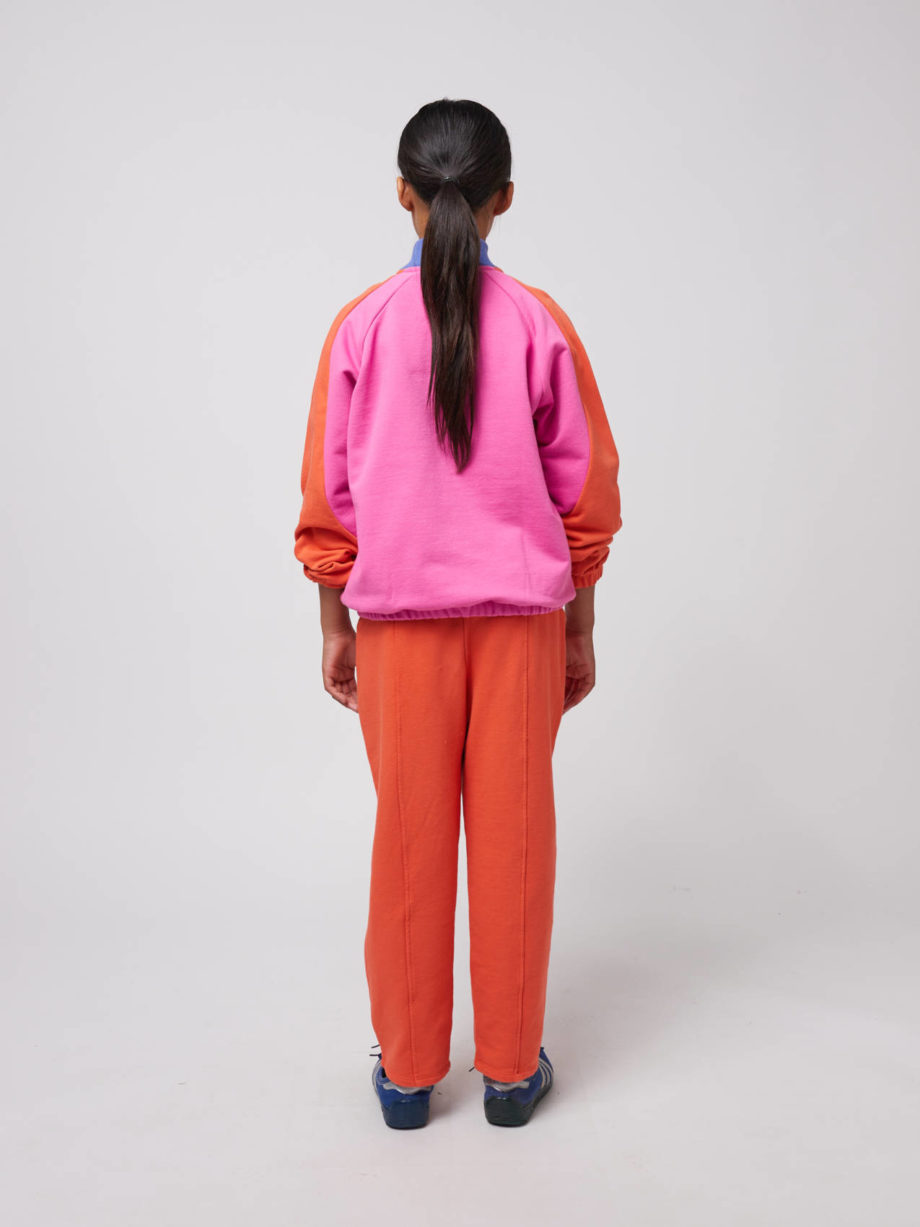 BOBO CHOSES | Smiling color block 1/4 zipped sweatshirt