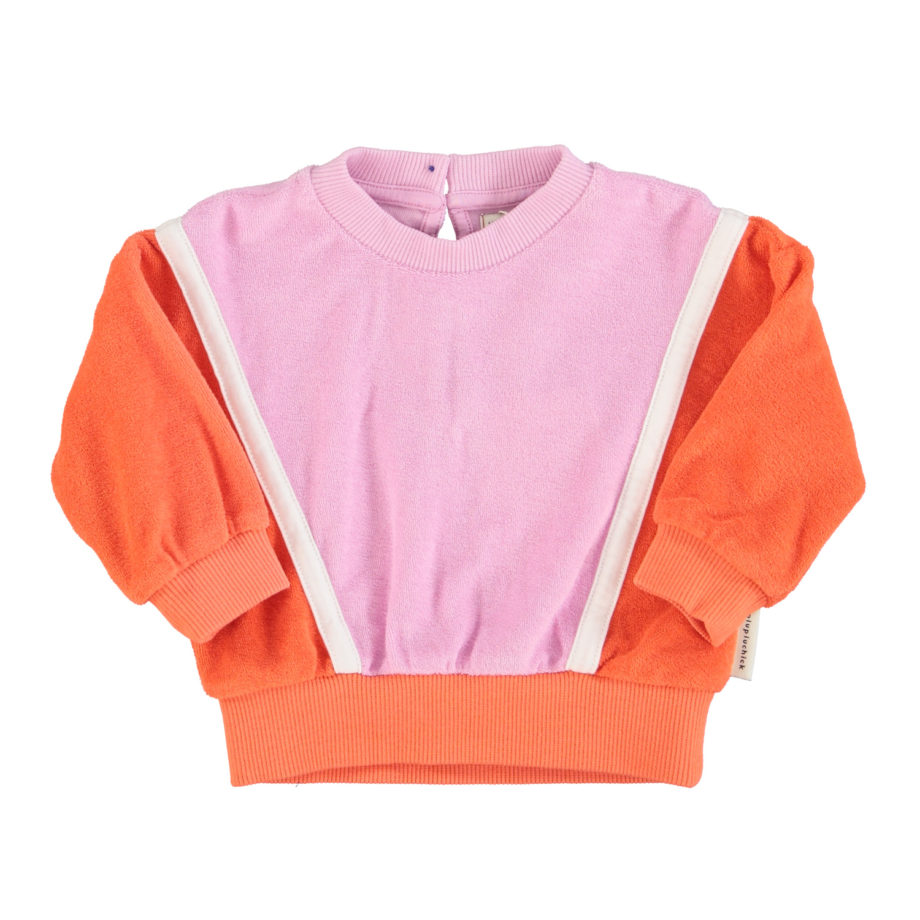 PIUPIUCHICK BABY | sweatshirt | orange & lavender