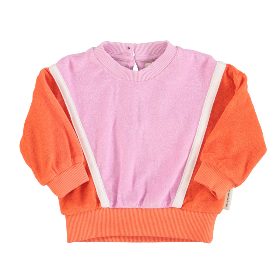 PIUPIUCHICK BABY | sweatshirt | orange & lavender