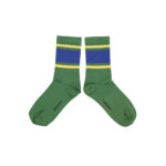 PIUPIUCHICK | socks | green w/ blue & yellow stripes