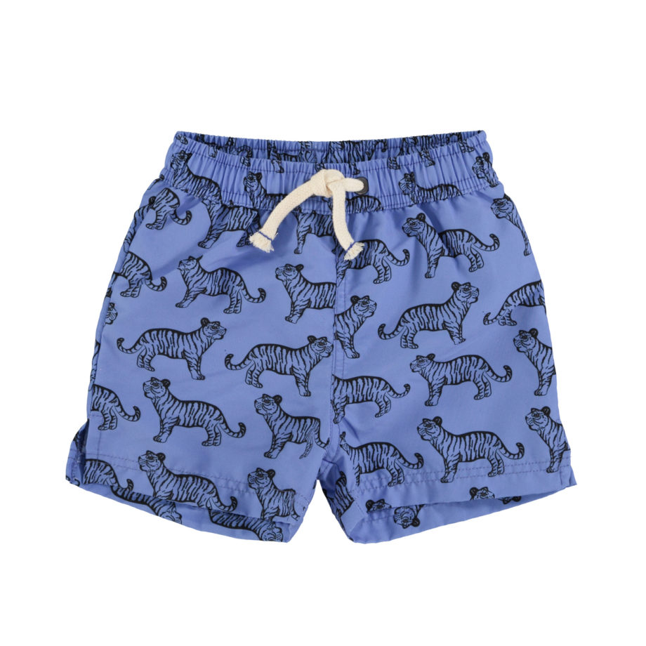 PIUPIUCHICK | swim shorts | blue w/ black tigers