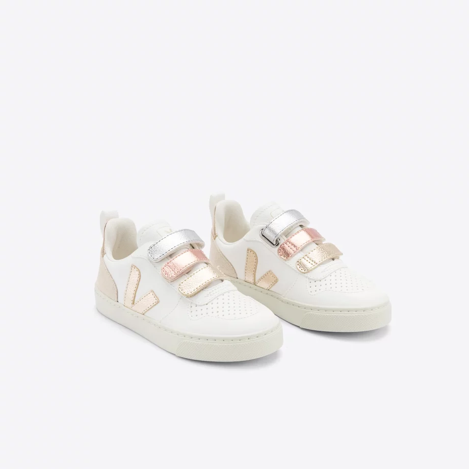 VEJA | V-10 LEATHER MULTICO WHITE SHINY