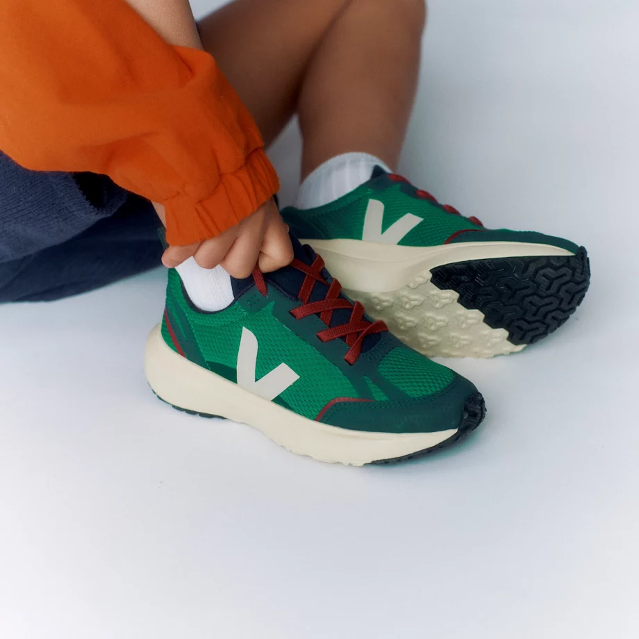 VEJA | CANARY ELASTIC LACES ALVEOMESH EMERAUDE PIERRE